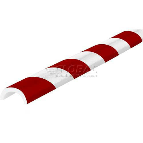 Knuffi Pipe Bumper Guard, Type R30, 196-3/4"L x 2"W x 1"H, Red & White, 60-6792-2