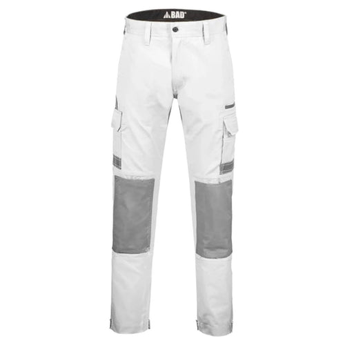 BAD ATTITUDE™ SLIM FIT WHITE PAINTERS WORK PANTS