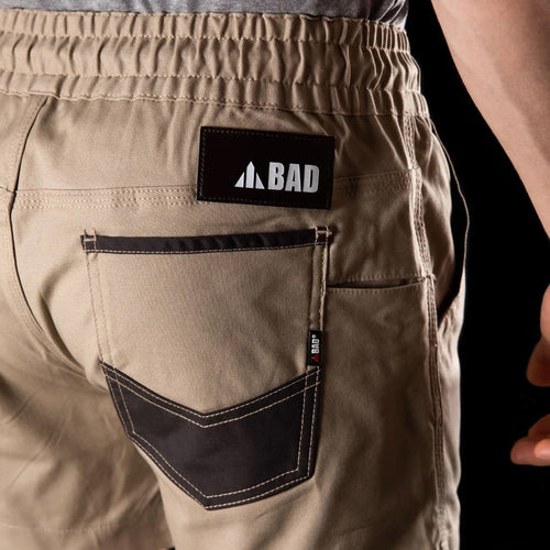 BAD SAVIOUR™ ELASTIC WAIST WORK SHORT SHORTS