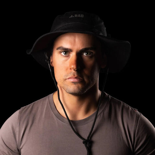 BAD SUN PROTECTION WIDE BRIM BLACK HAT