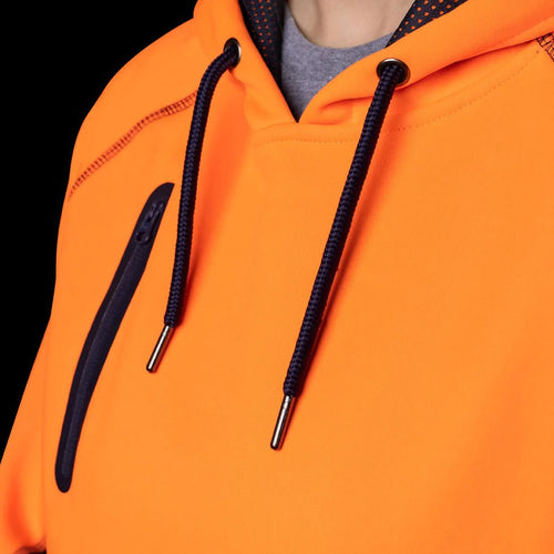 BAD WOMENS WATERPROOF HI-VIS FLEECE HOODIE