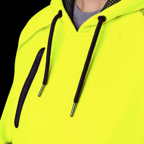 BAD WOMENS WATERPROOF HI-VIS FLEECE HOODIE