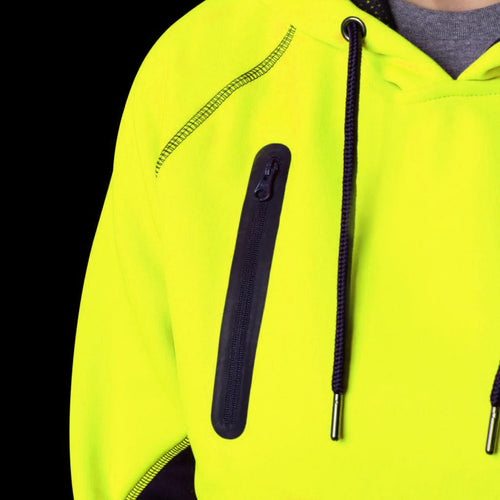 BAD WOMENS WATERPROOF HI-VIS FLEECE HOODIE