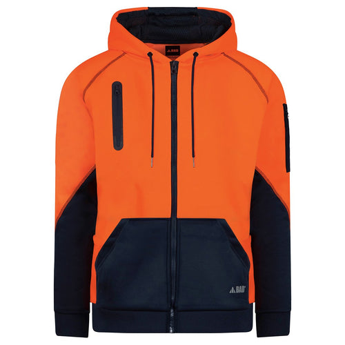 BAD® WATERPROOF HI-VIS FULL-ZIP FLEECE HOODIE