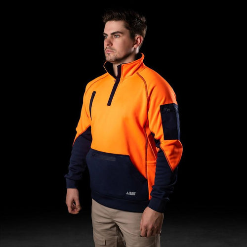 BAD® WATERPROOF HI-VIS FLEECE 1/4 ZIP SWEATER