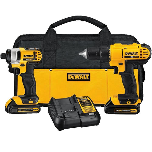 DEWALT DCK240C2 20V MAX Drill / Driver and Impact 2-Tool Cordless Combo Kit (1.3 Ah)