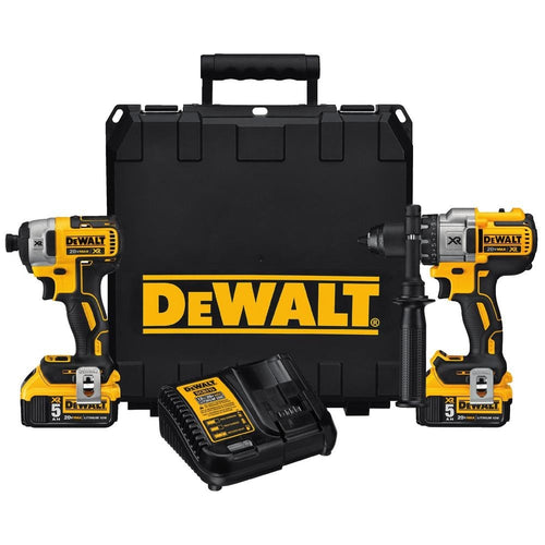 DEWALT DCK299P2 20V MAX 5.0 AH Lithium-Ion 2 Tool Combo Kit with Kit Box