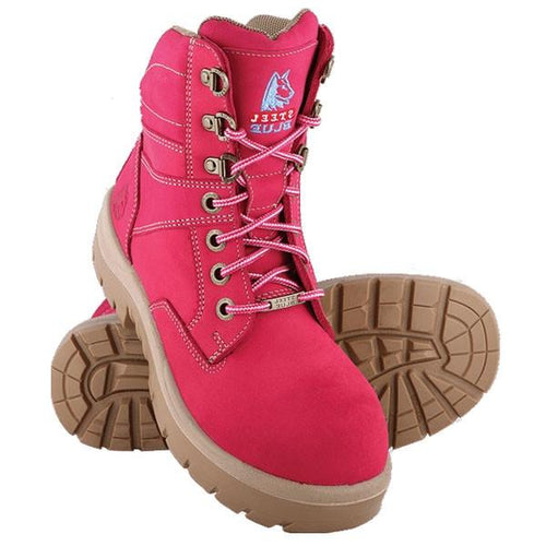 STEEL BLUE WOMEN'S PINK BOOTS